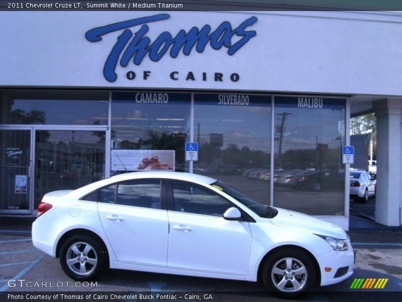 Summit White / Medium Titanium 2011 Chevrolet Cruze LT