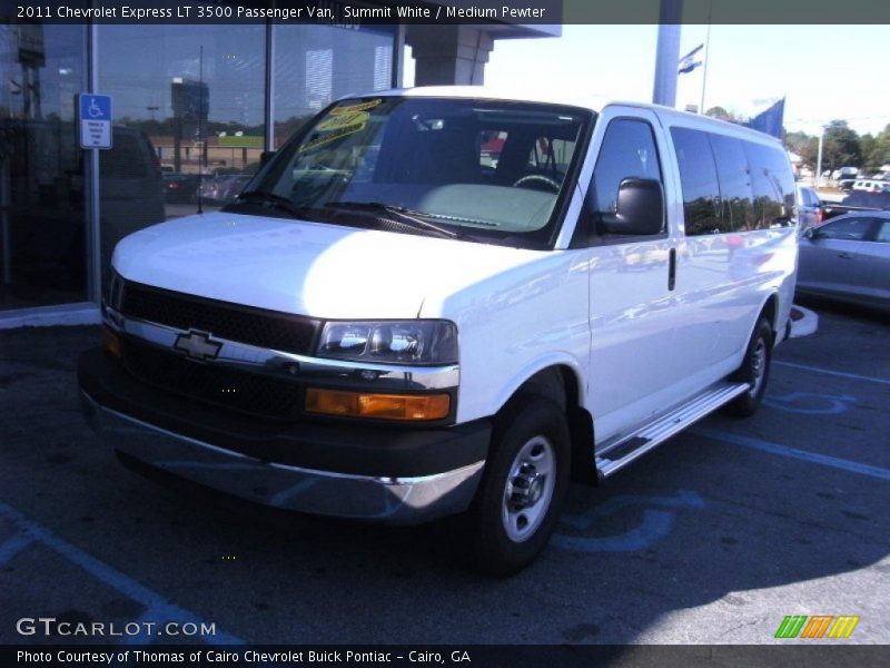 Summit White / Medium Pewter 2011 Chevrolet Express LT 3500 Passenger Van