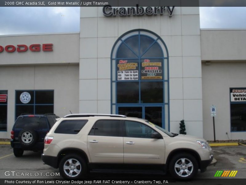 Gold Mist Metallic / Light Titanium 2008 GMC Acadia SLE