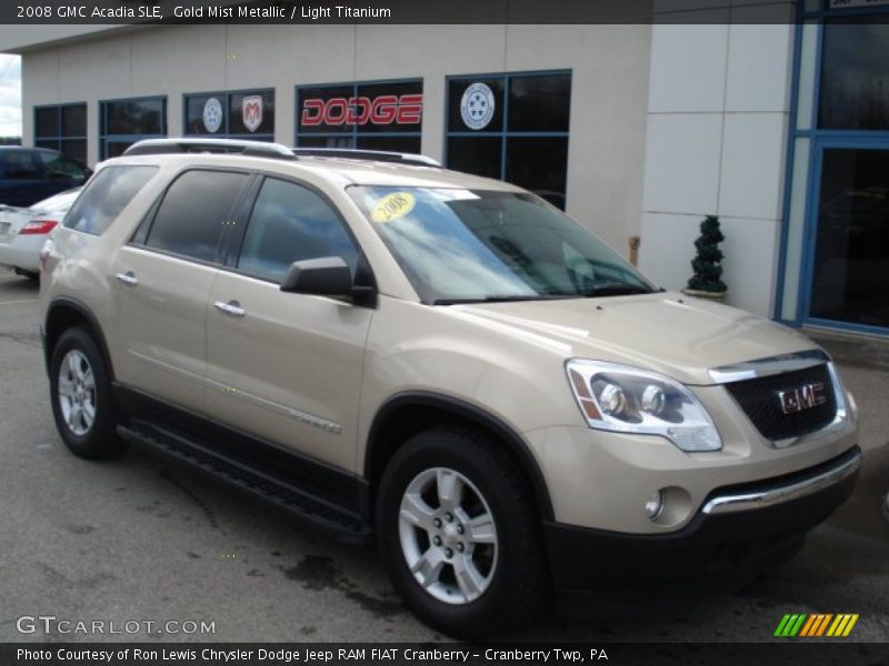 Gold Mist Metallic / Light Titanium 2008 GMC Acadia SLE