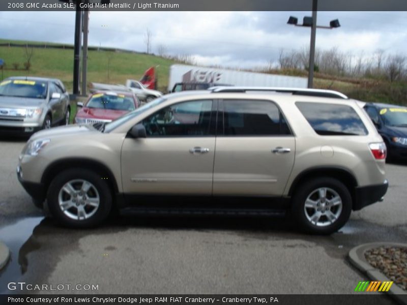 Gold Mist Metallic / Light Titanium 2008 GMC Acadia SLE