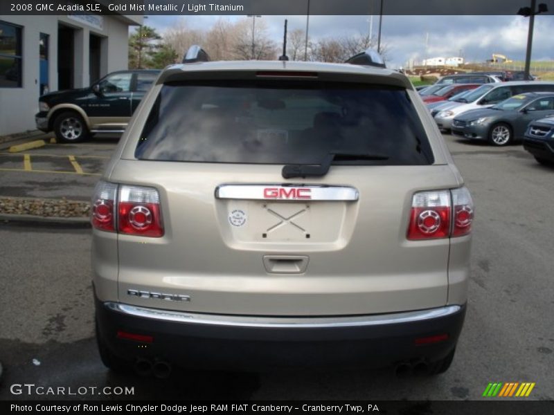 Gold Mist Metallic / Light Titanium 2008 GMC Acadia SLE