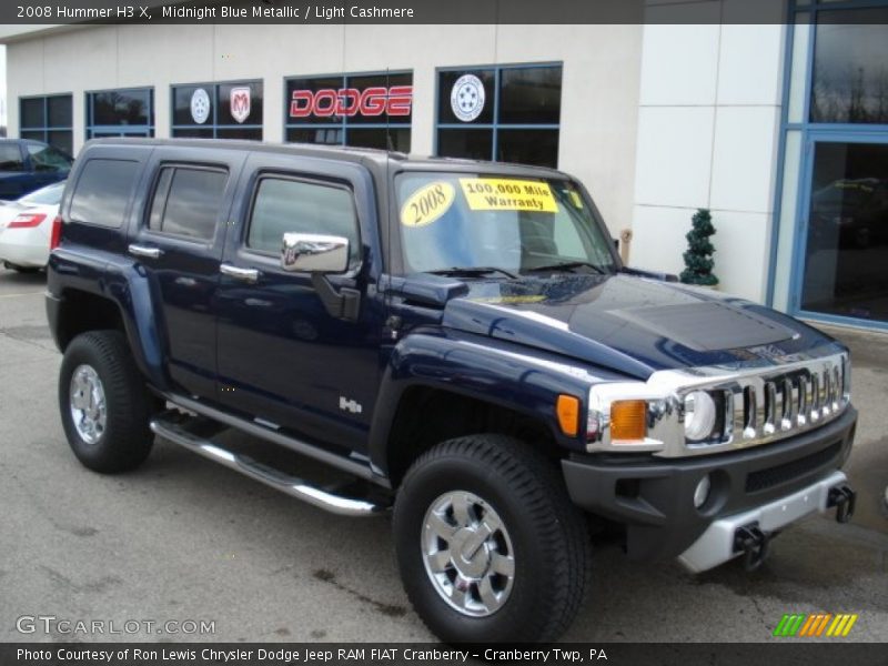 Midnight Blue Metallic / Light Cashmere 2008 Hummer H3 X