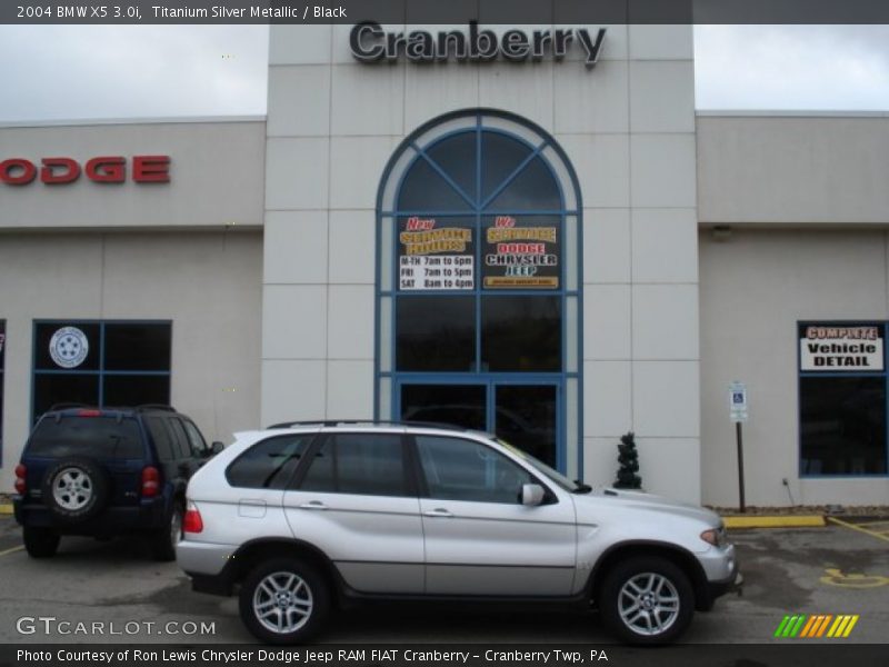Titanium Silver Metallic / Black 2004 BMW X5 3.0i