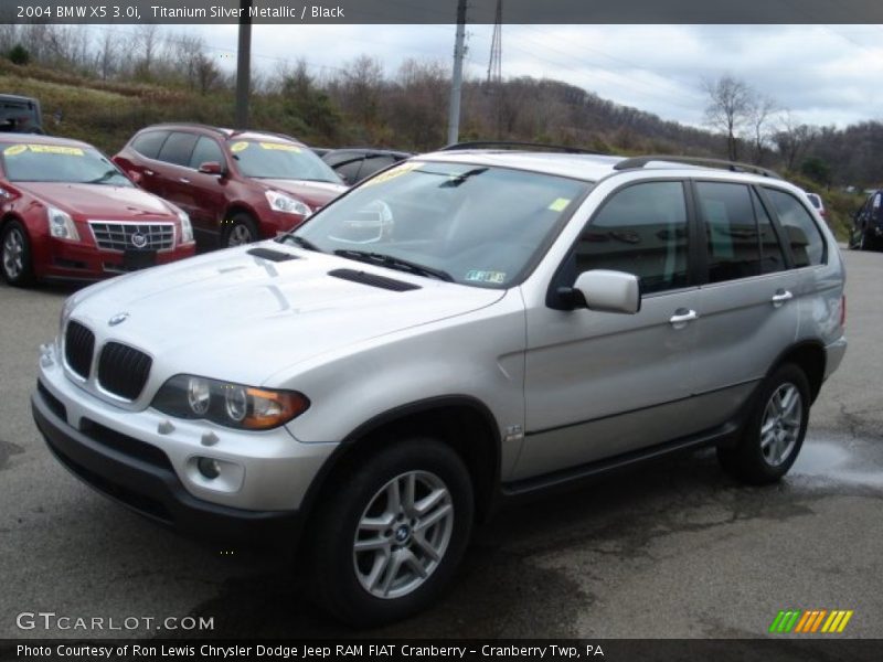 Titanium Silver Metallic / Black 2004 BMW X5 3.0i