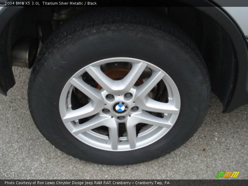 Titanium Silver Metallic / Black 2004 BMW X5 3.0i