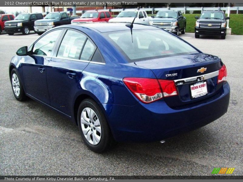 Blue Topaz Metallic / Jet Black/Medium Titanium 2012 Chevrolet Cruze LS