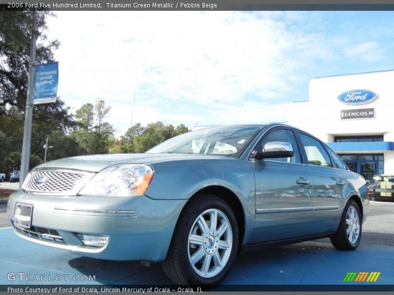 Titanium Green Metallic / Pebble Beige 2006 Ford Five Hundred Limited