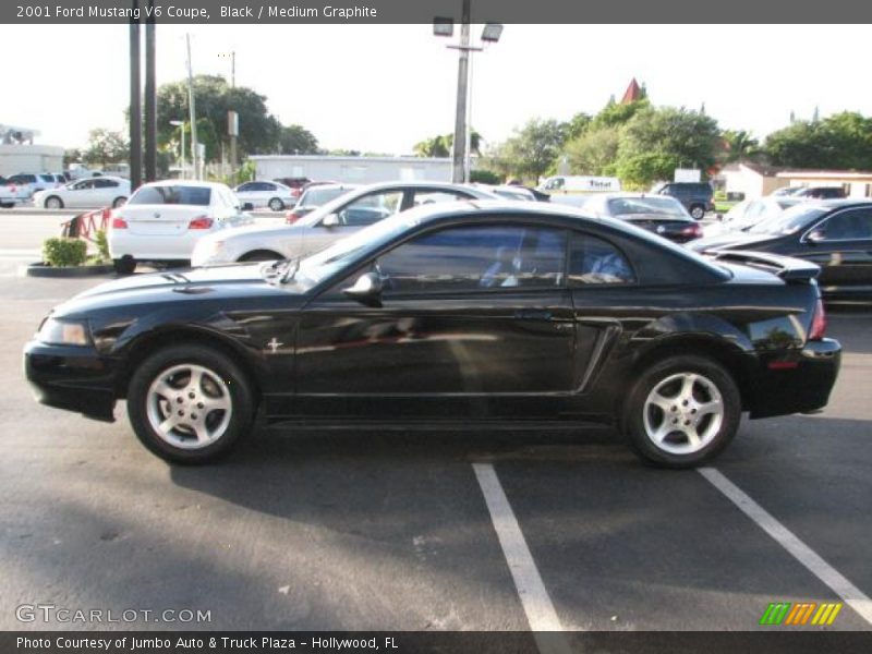 Black / Medium Graphite 2001 Ford Mustang V6 Coupe