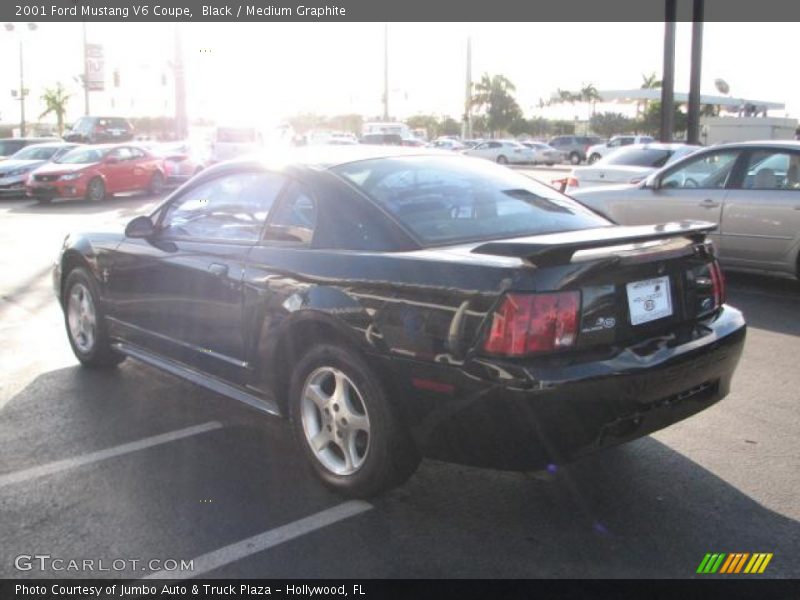 Black / Medium Graphite 2001 Ford Mustang V6 Coupe