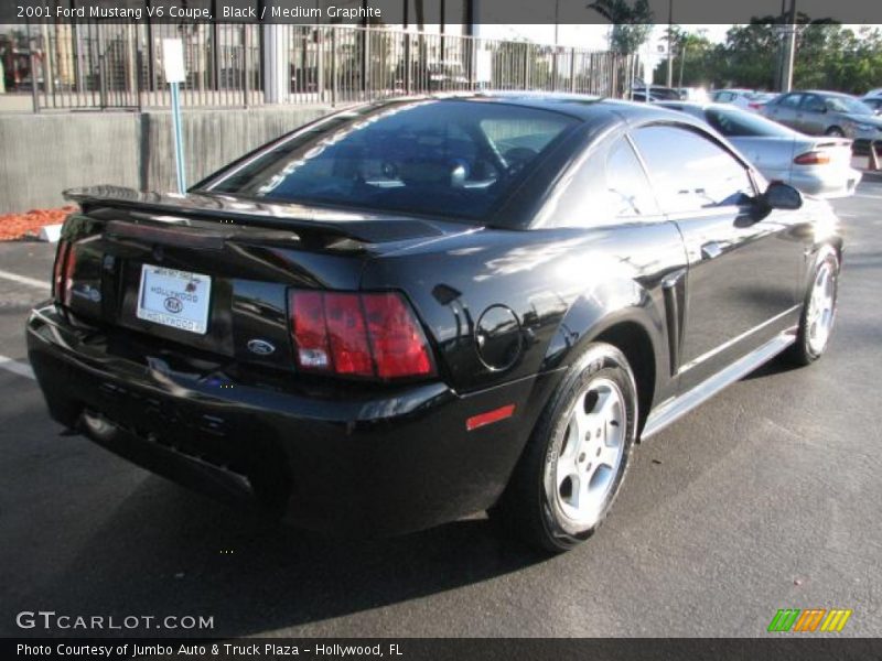 Black / Medium Graphite 2001 Ford Mustang V6 Coupe