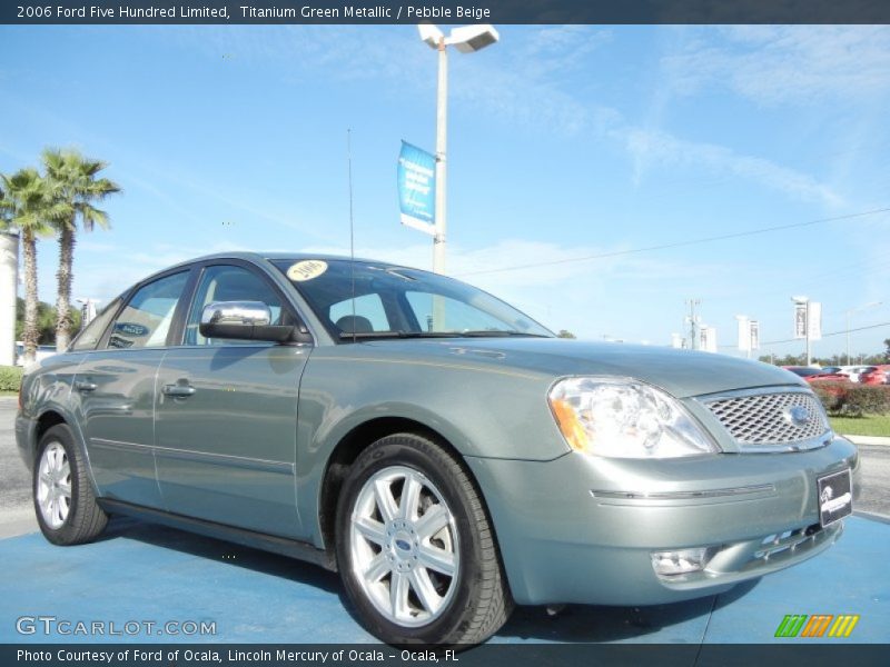 Titanium Green Metallic / Pebble Beige 2006 Ford Five Hundred Limited