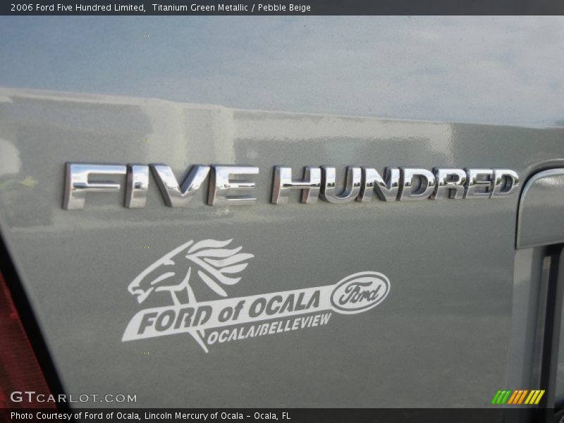 Titanium Green Metallic / Pebble Beige 2006 Ford Five Hundred Limited