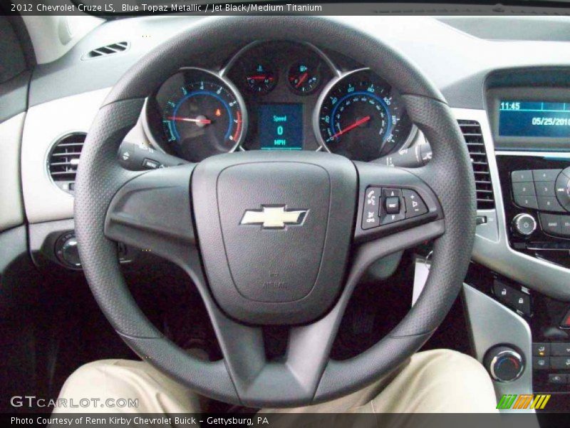 Blue Topaz Metallic / Jet Black/Medium Titanium 2012 Chevrolet Cruze LS