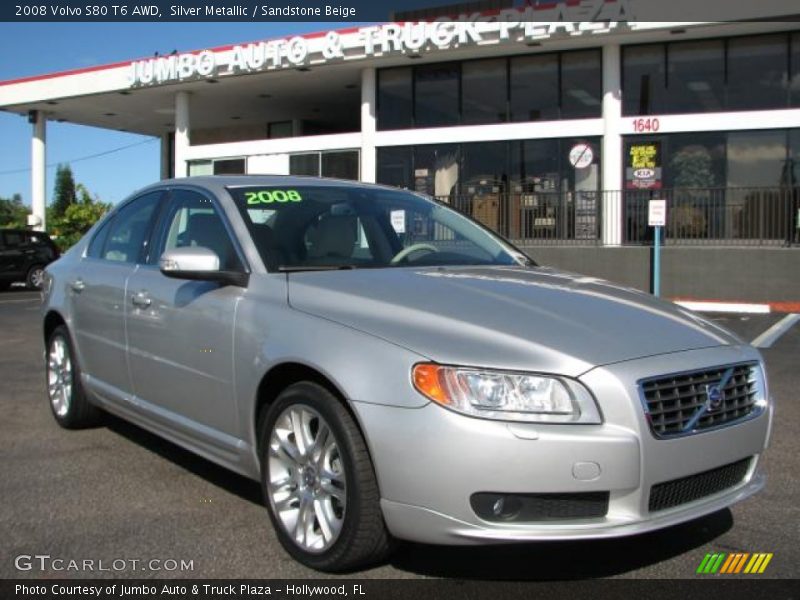 Silver Metallic / Sandstone Beige 2008 Volvo S80 T6 AWD