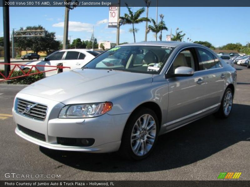 Silver Metallic / Sandstone Beige 2008 Volvo S80 T6 AWD