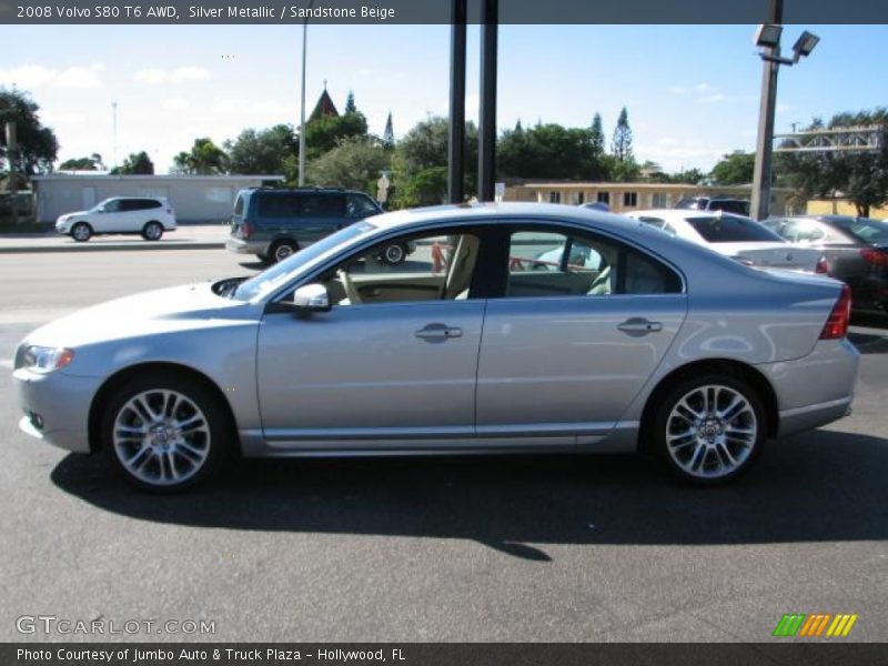 Silver Metallic / Sandstone Beige 2008 Volvo S80 T6 AWD