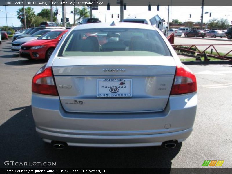 Silver Metallic / Sandstone Beige 2008 Volvo S80 T6 AWD