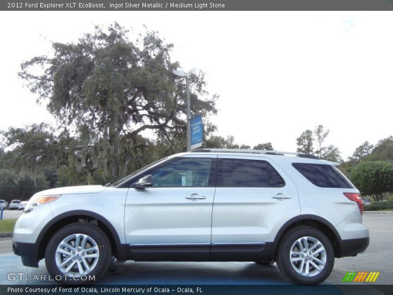 Ingot Silver Metallic / Medium Light Stone 2012 Ford Explorer XLT EcoBoost