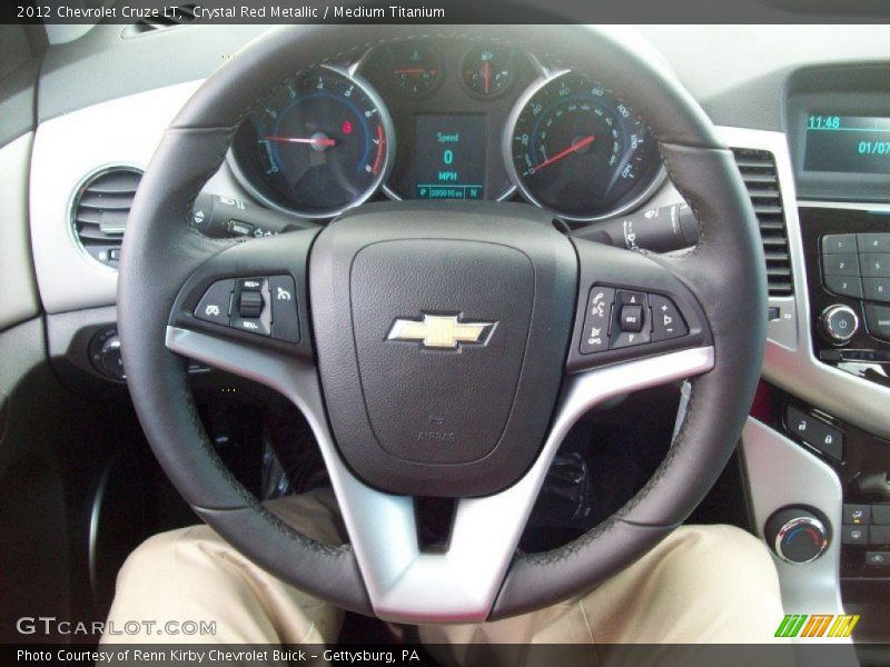 Crystal Red Metallic / Medium Titanium 2012 Chevrolet Cruze LT
