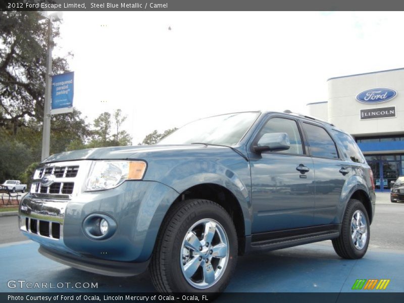 Steel Blue Metallic / Camel 2012 Ford Escape Limited