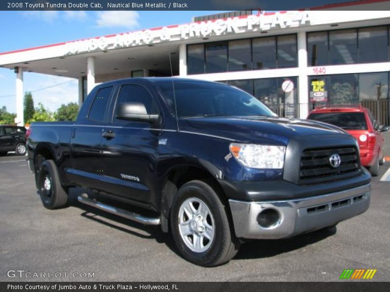 Nautical Blue Metallic / Black 2008 Toyota Tundra Double Cab
