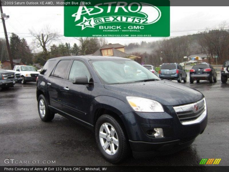 Midnight Blue / Black 2009 Saturn Outlook XE AWD