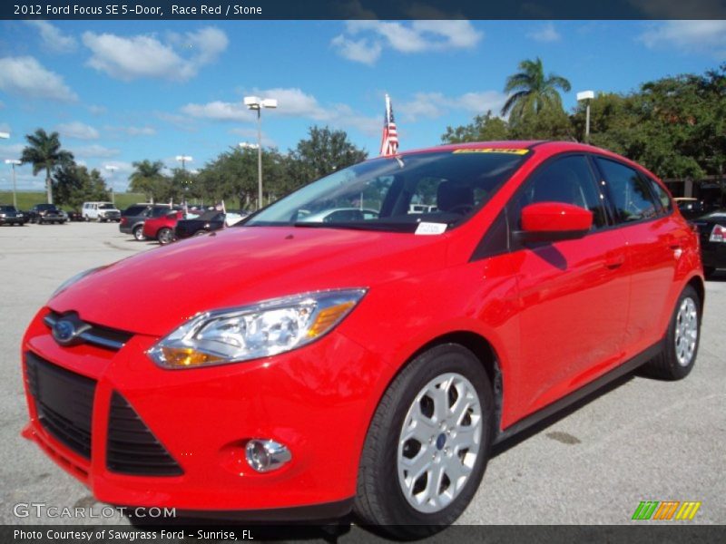 Race Red / Stone 2012 Ford Focus SE 5-Door