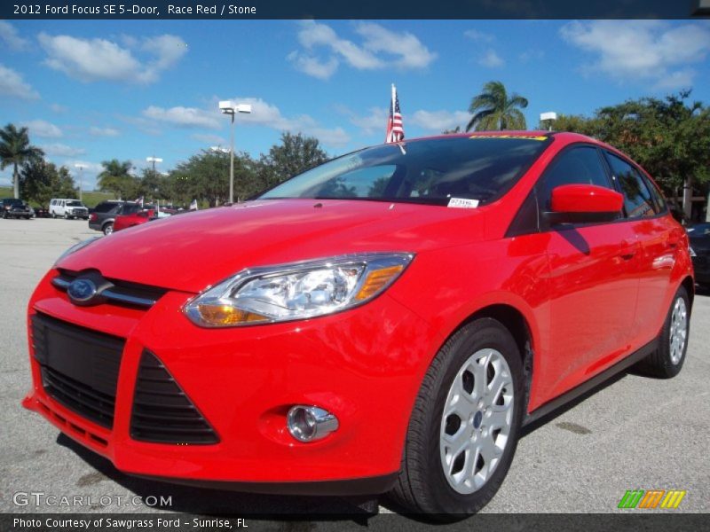 Race Red / Stone 2012 Ford Focus SE 5-Door
