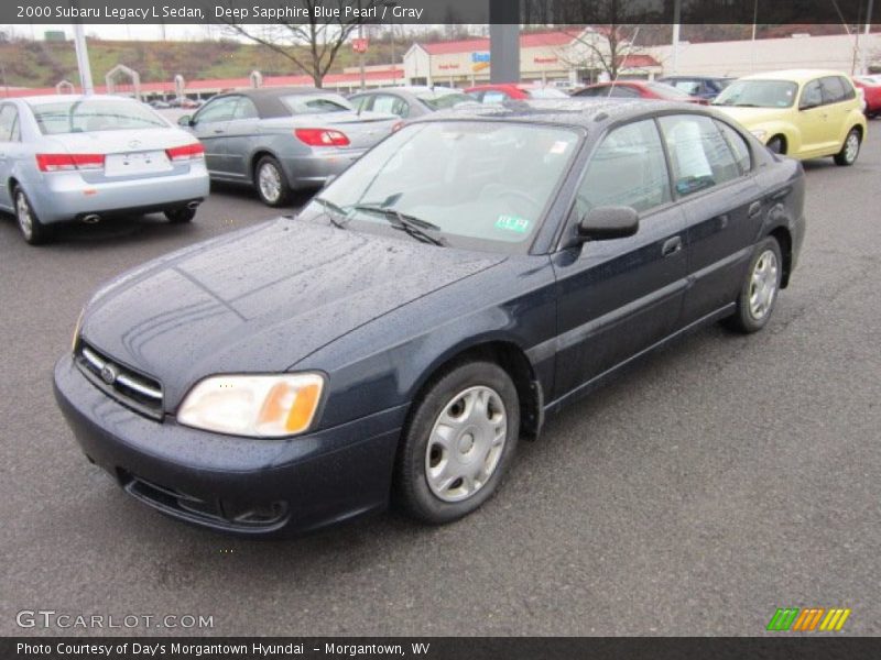 Deep Sapphire Blue Pearl / Gray 2000 Subaru Legacy L Sedan