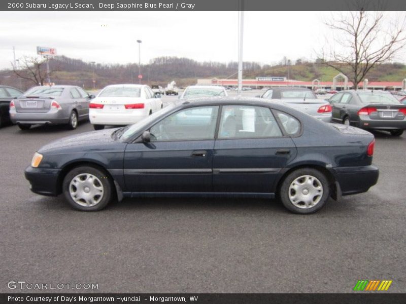 Deep Sapphire Blue Pearl / Gray 2000 Subaru Legacy L Sedan
