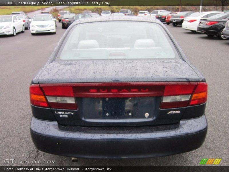 Deep Sapphire Blue Pearl / Gray 2000 Subaru Legacy L Sedan