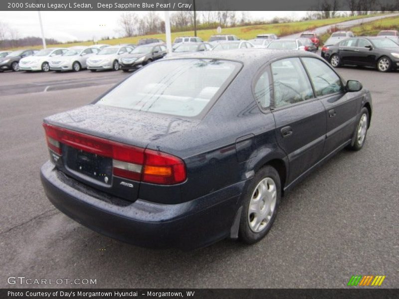 Deep Sapphire Blue Pearl / Gray 2000 Subaru Legacy L Sedan