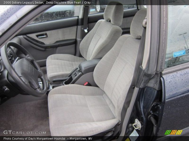 Deep Sapphire Blue Pearl / Gray 2000 Subaru Legacy L Sedan