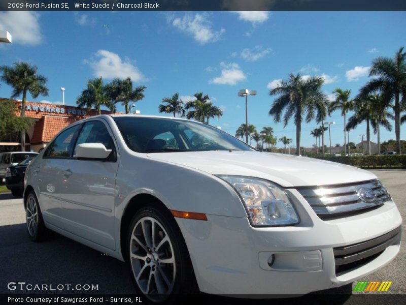 White Suede / Charcoal Black 2009 Ford Fusion SE
