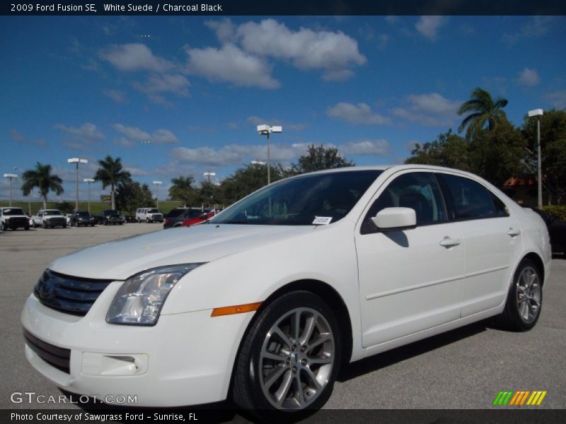 White Suede / Charcoal Black 2009 Ford Fusion SE