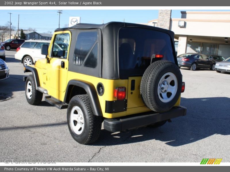 Solar Yellow / Agate Black 2002 Jeep Wrangler Sport 4x4