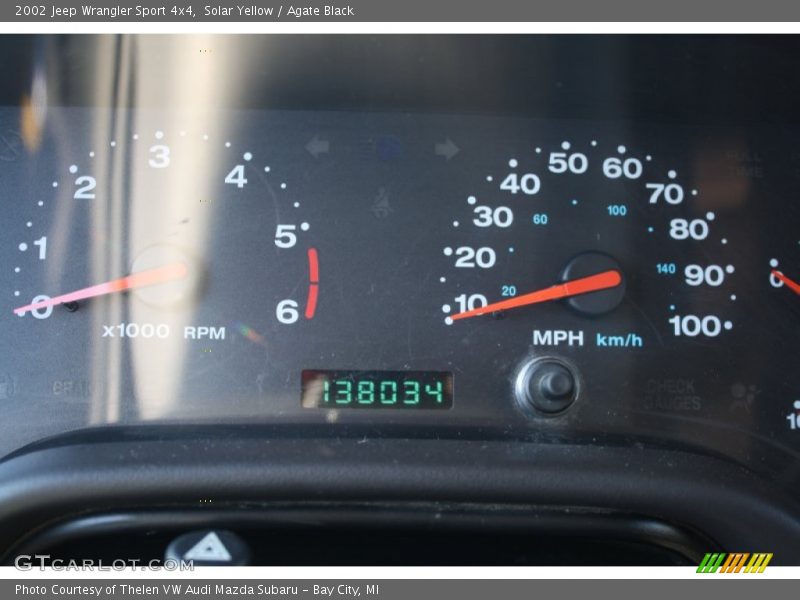 Solar Yellow / Agate Black 2002 Jeep Wrangler Sport 4x4