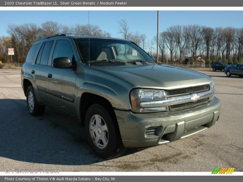 Silver Green Metallic / Medium Pewter 2003 Chevrolet TrailBlazer LS