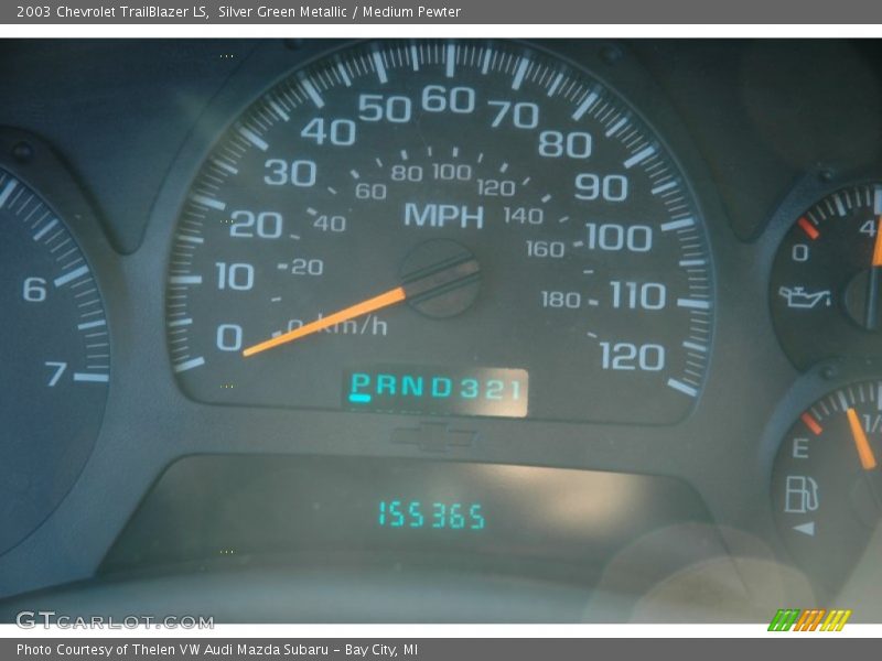 Silver Green Metallic / Medium Pewter 2003 Chevrolet TrailBlazer LS