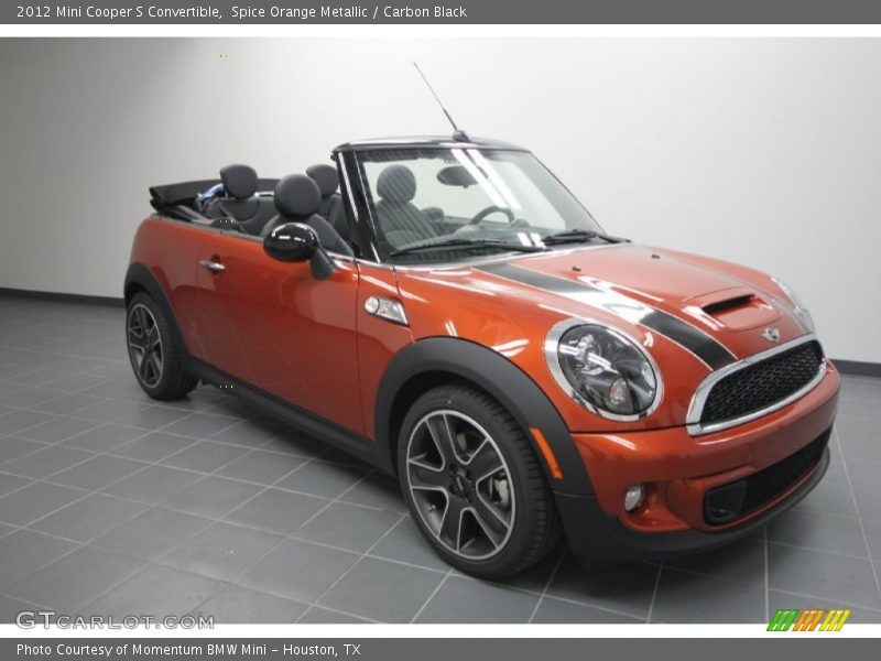 Spice Orange Metallic / Carbon Black 2012 Mini Cooper S Convertible
