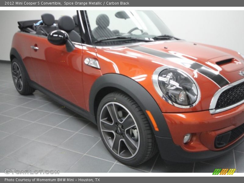 Spice Orange Metallic / Carbon Black 2012 Mini Cooper S Convertible