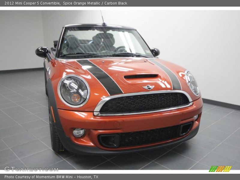 Spice Orange Metallic / Carbon Black 2012 Mini Cooper S Convertible