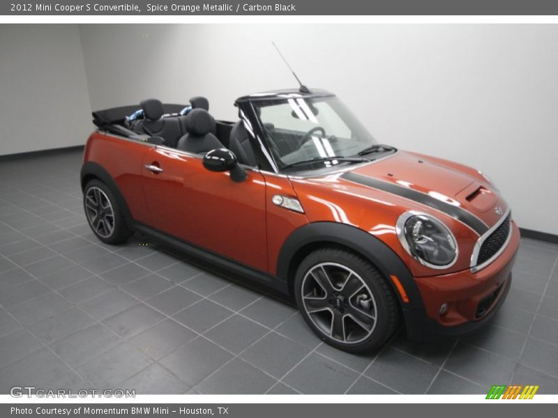Spice Orange Metallic / Carbon Black 2012 Mini Cooper S Convertible