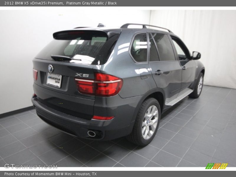 Platinum Gray Metallic / Black 2012 BMW X5 xDrive35i Premium