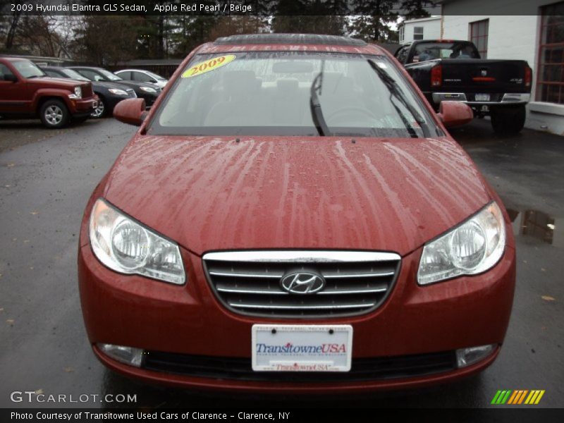 Apple Red Pearl / Beige 2009 Hyundai Elantra GLS Sedan