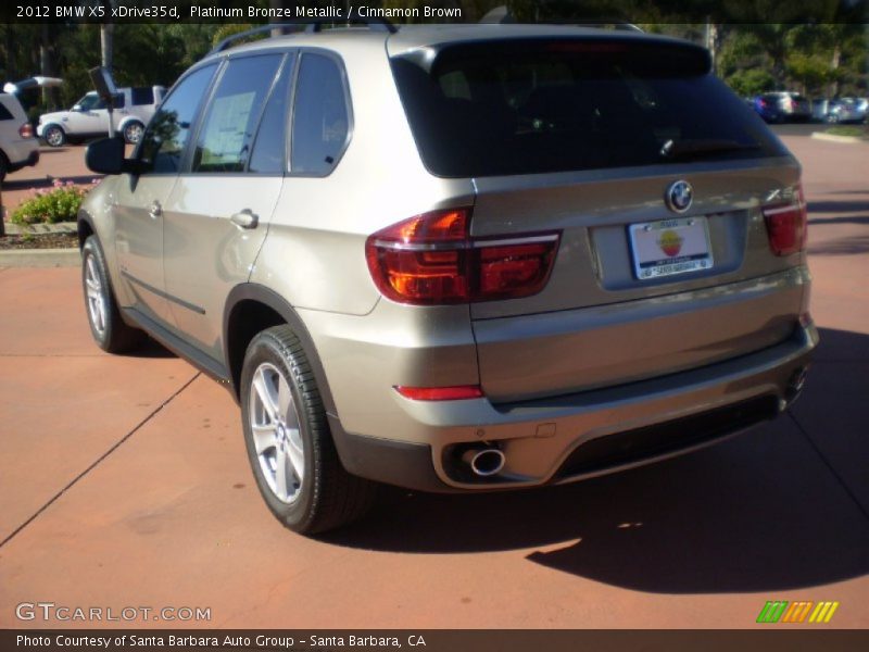 Platinum Bronze Metallic / Cinnamon Brown 2012 BMW X5 xDrive35d