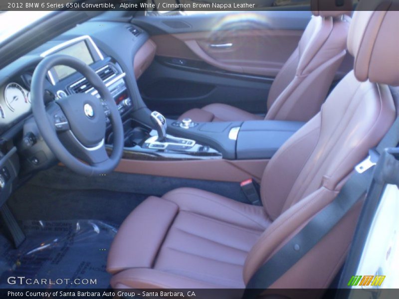  2012 6 Series 650i Convertible Cinnamon Brown Nappa Leather Interior