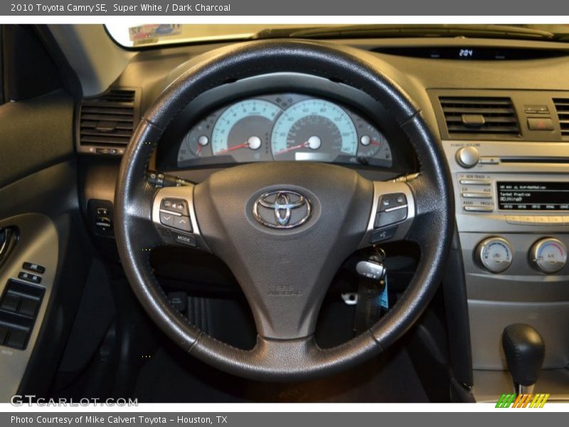 Super White / Dark Charcoal 2010 Toyota Camry SE