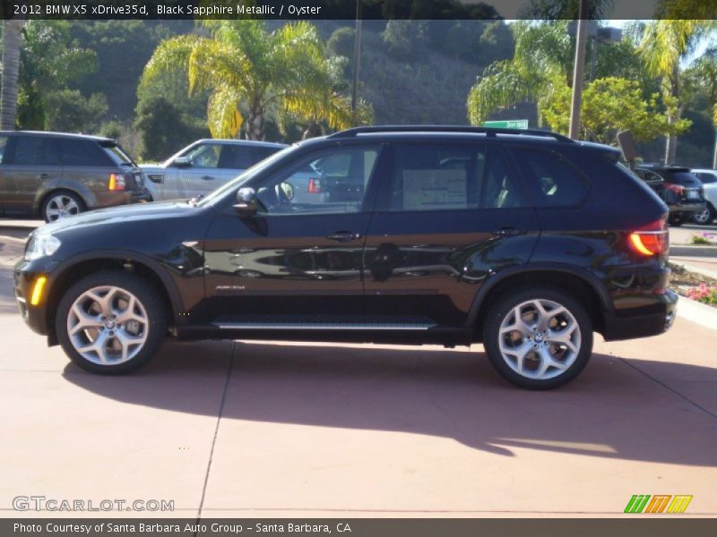 Black Sapphire Metallic / Oyster 2012 BMW X5 xDrive35d
